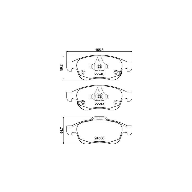 Pastiglie freno asse anteriore - HELLA BRAKE