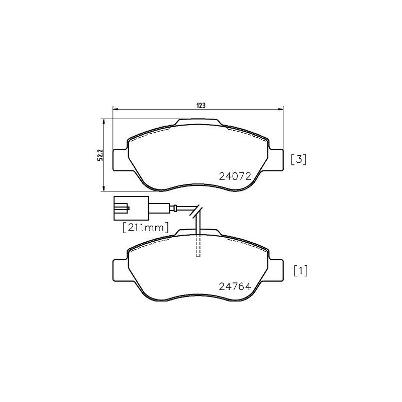 Pastiglie freno asse anteriore - HELLA BRAKE