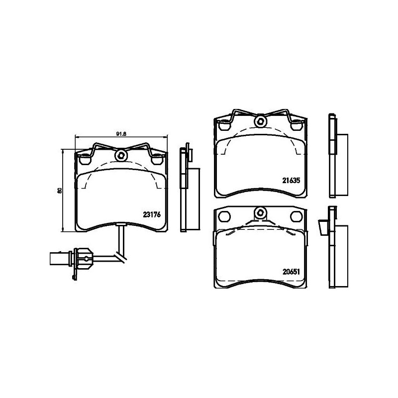 Pastiglie freno asse anteriore - HELLA BRAKE
