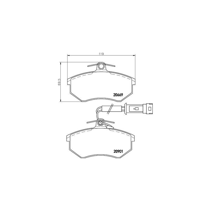 Pastiglie freno asse anteriore - HELLA BRAKE