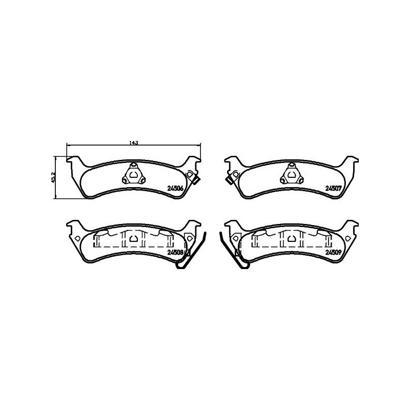 Pastiglie freno asse posteriore - HELLA BRAKE