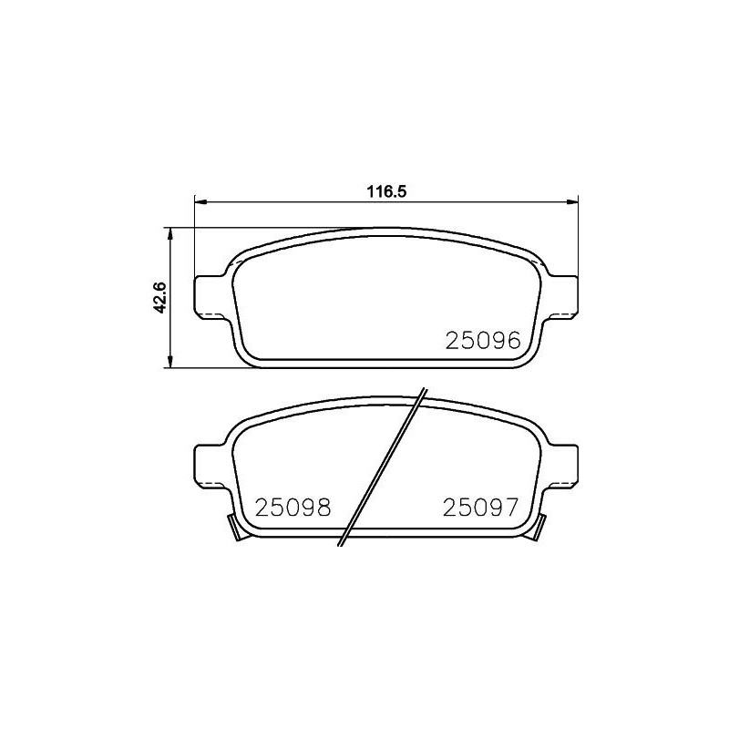 Pastiglie freno asse posteriore - HELLA BRAKE