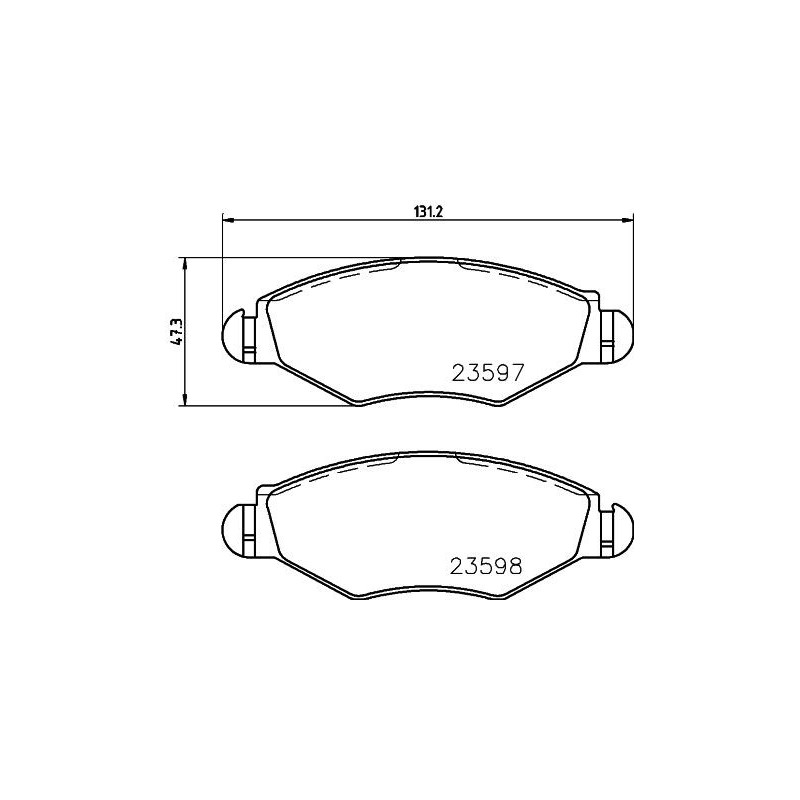 Pastiglie freno asse anteriore - HELLA BRAKE