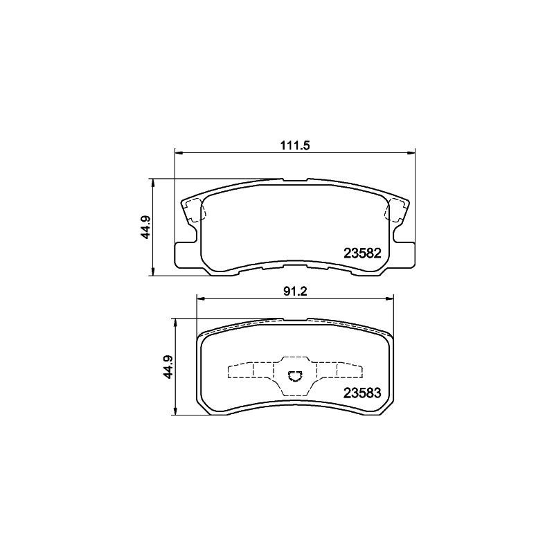 Pastiglie freno asse posteriore - HELLA BRAKE