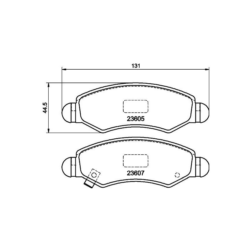 Pastiglie freno asse anteriore - HELLA BRAKE