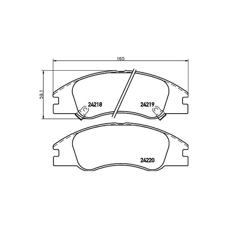 Pastiglie freno asse anteriore - HELLA BRAKE