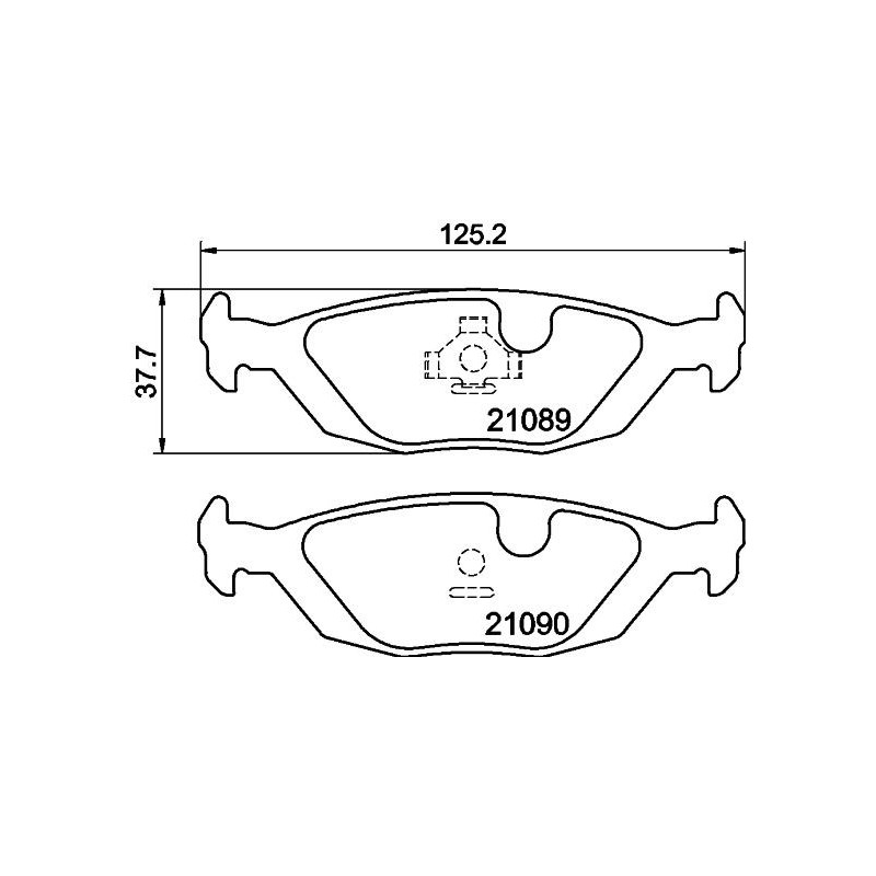 Pastiglie freno asse posteriore - HELLA BRAKE