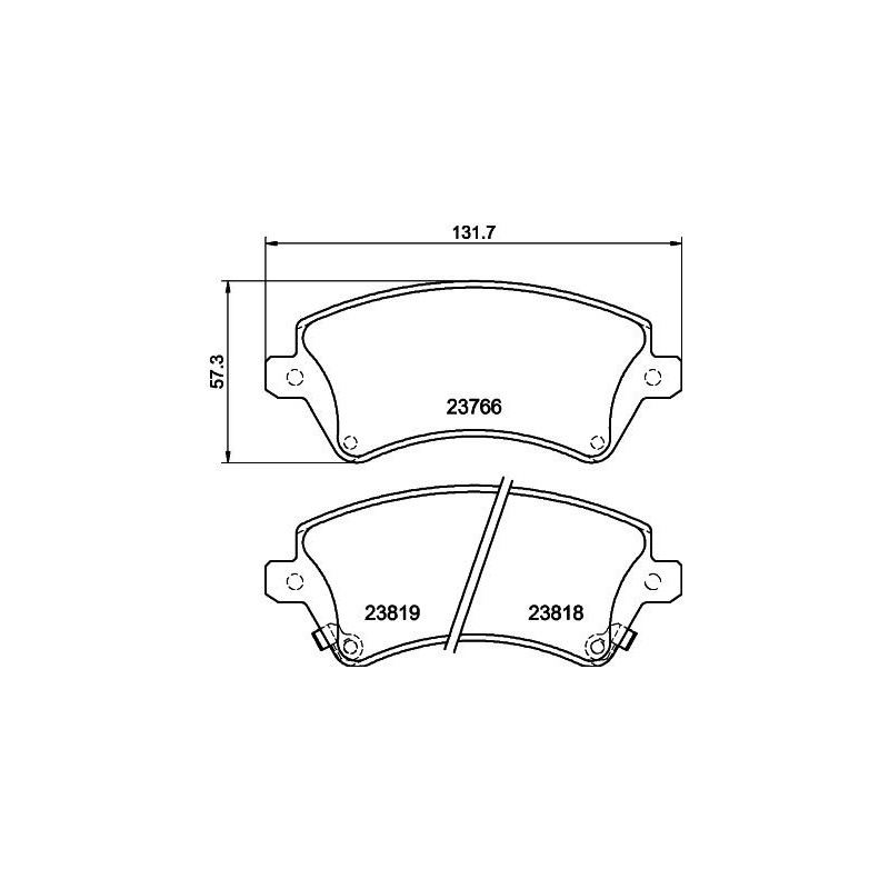 Pastiglie freno asse anteriore - HELLA BRAKE