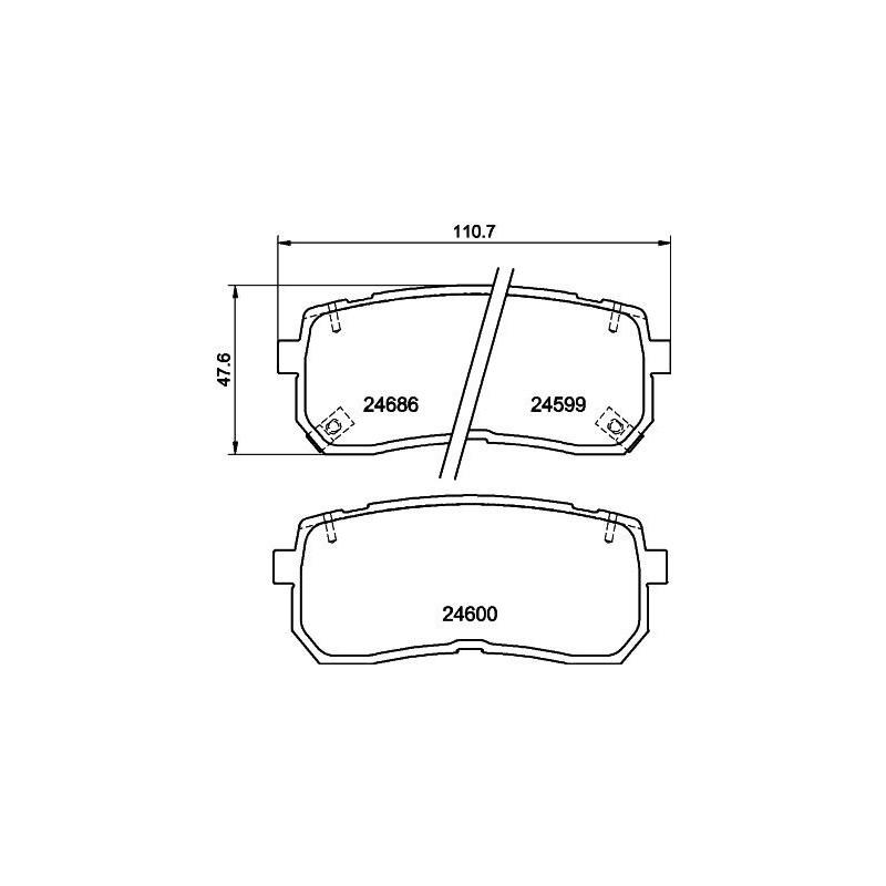 Pastiglie freno asse posteriore - HELLA BRAKE
