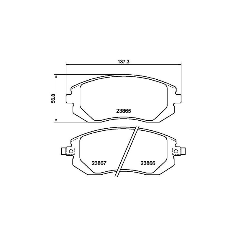 Pastiglie freno asse anteriore - HELLA BRAKE