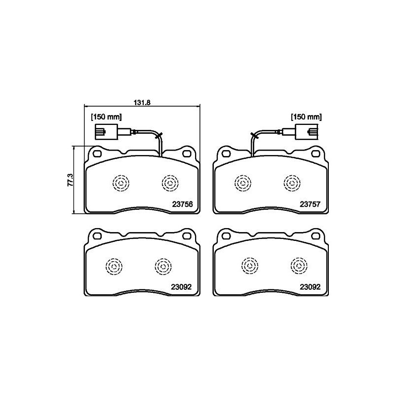 Pastiglie freno asse anteriore - HELLA BRAKE