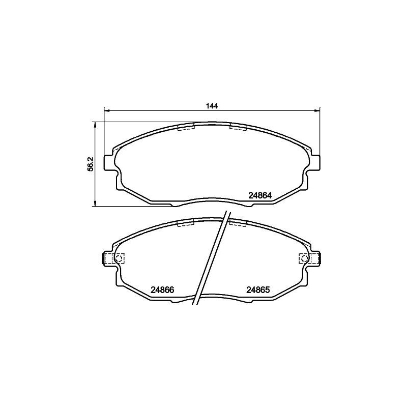 Pastiglie freno asse anteriore - HELLA BRAKE