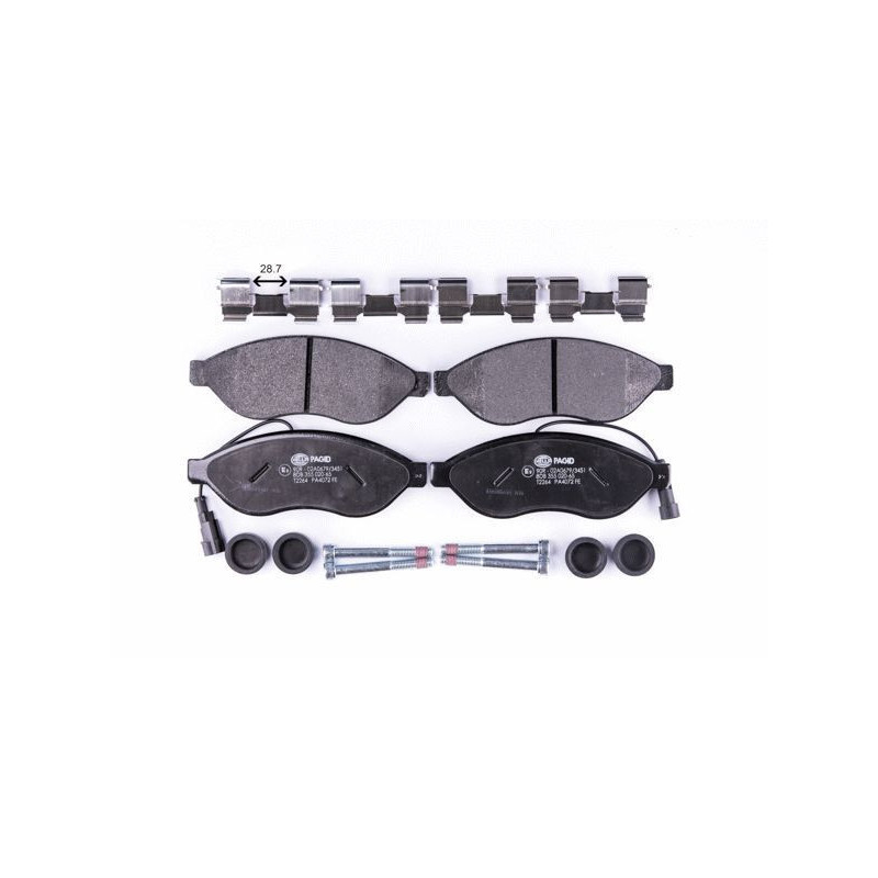 Pastiglie freno asse anteriore - HELLA BRAKE