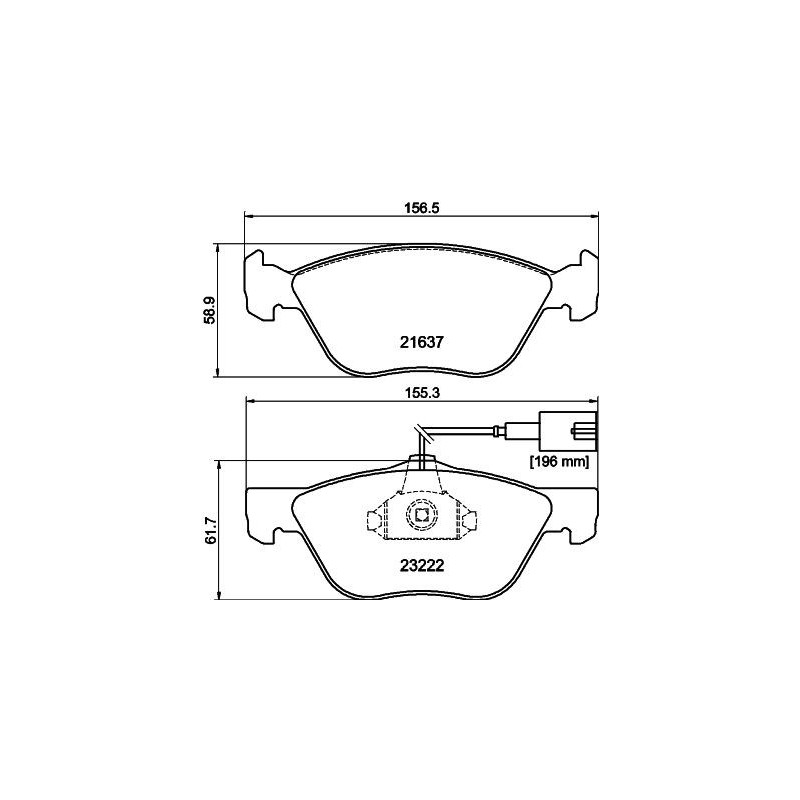 Pastiglie freno asse anteriore - HELLA BRAKE
