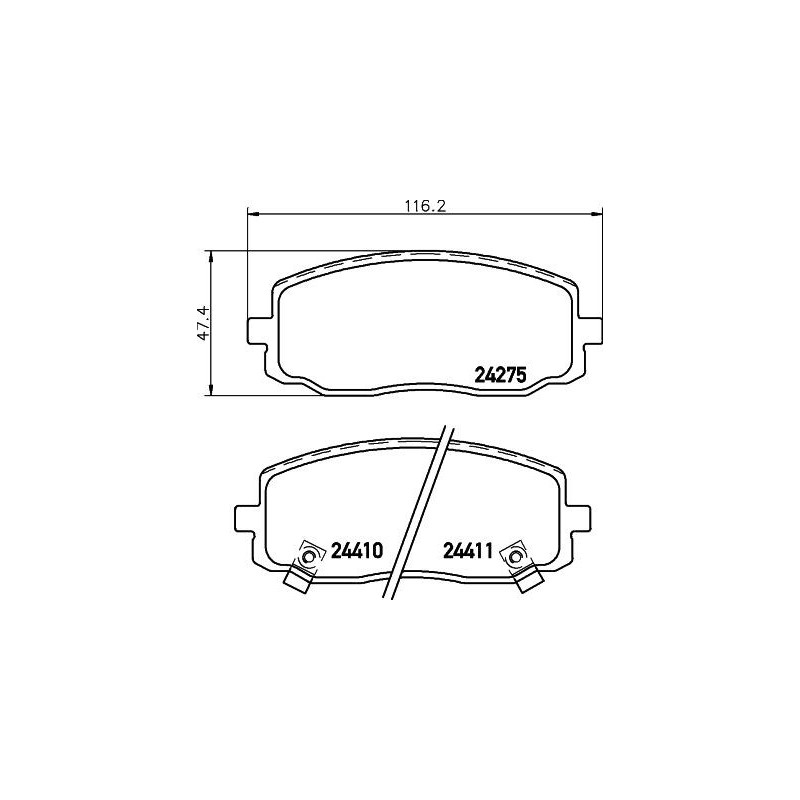 Pastiglie freno asse anteriore - HELLA BRAKE
