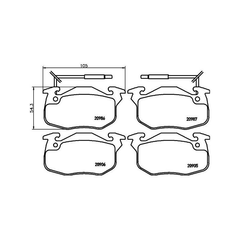 Pastiglie freno asse anteriore - HELLA BRAKE