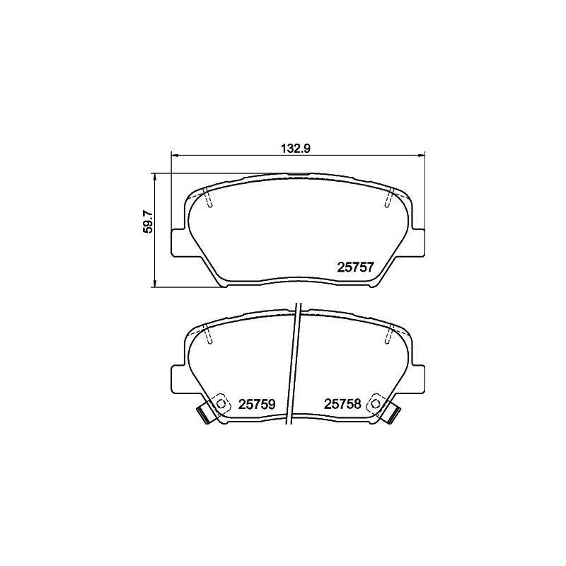 Pastiglie freno asse anteriore - HELLA BRAKE