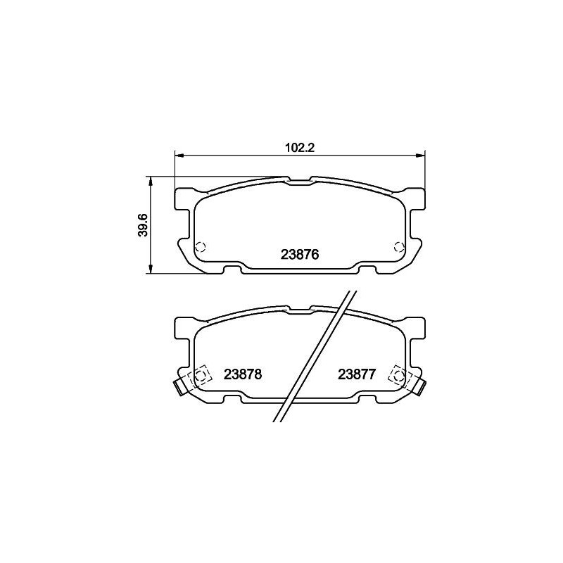 Pastiglie freno asse posteriore - HELLA BRAKE