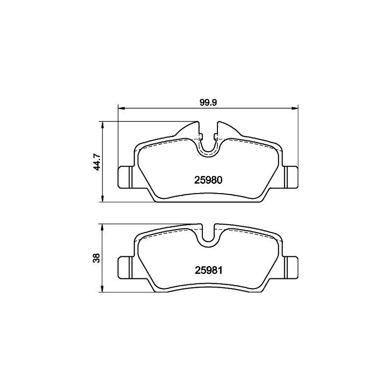 Pastiglie freno asse posteriore - HELLA BRAKE