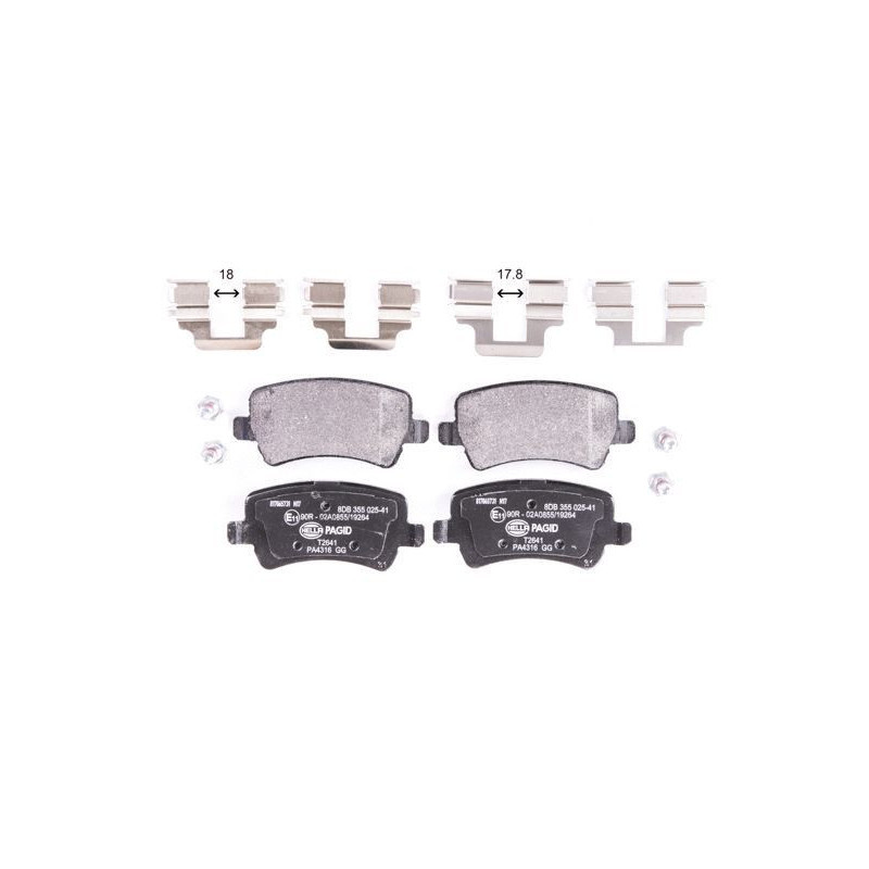 Pastiglie freno asse posteriore - HELLA BRAKE