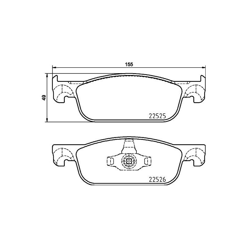 Pastiglie freno asse anteriore - HELLA BRAKE