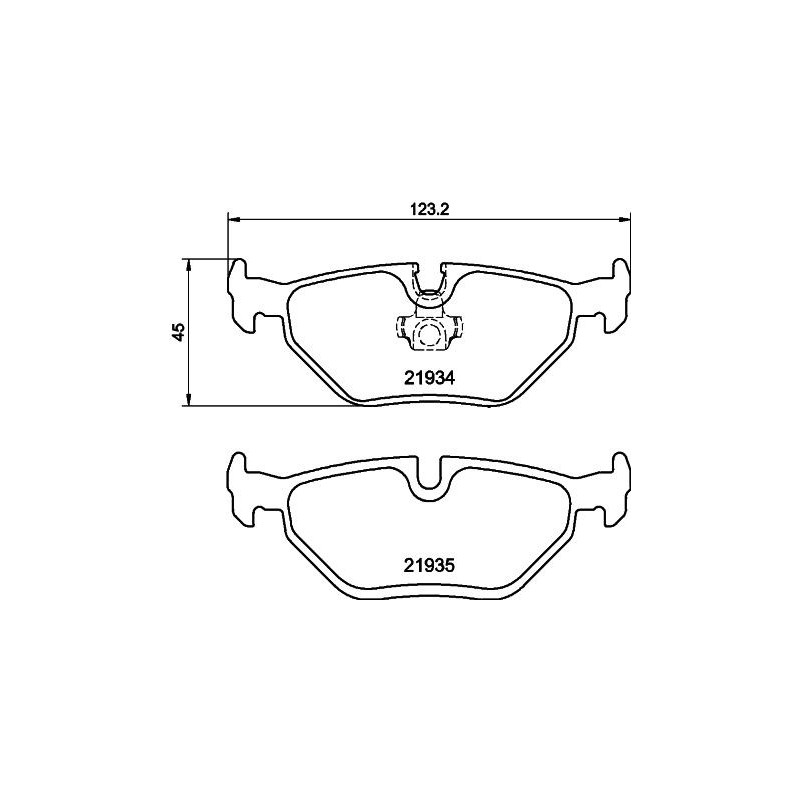 Pastiglie freno asse posteriore - HELLA BRAKE