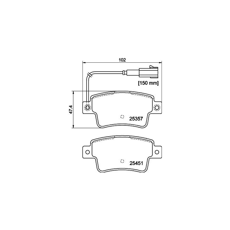 Pastiglie freno asse posteriore - HELLA BRAKE