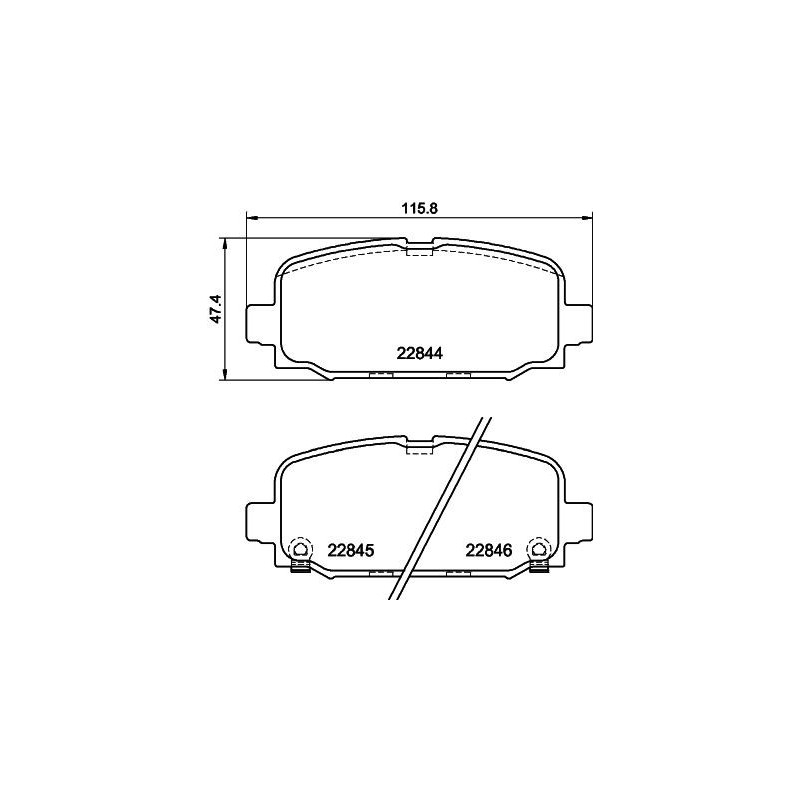 Pastiglie freno asse posteriore - HELLA BRAKE