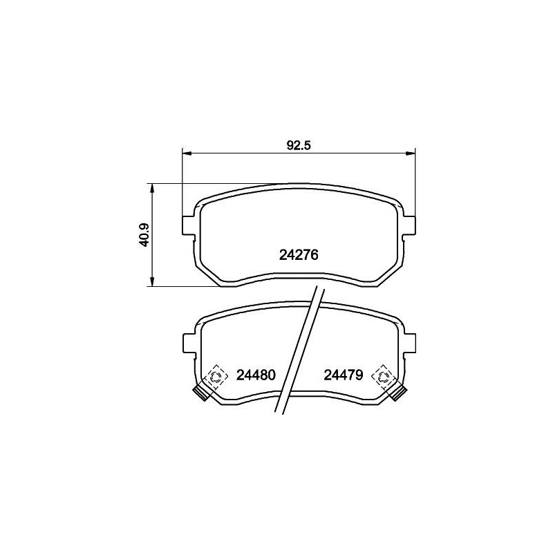 Pastiglie freno asse posteriore - HELLA BRAKE