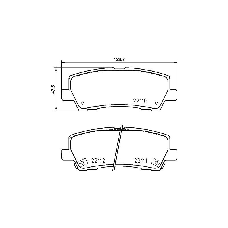 Pastiglie freno asse posteriore - HELLA BRAKE
