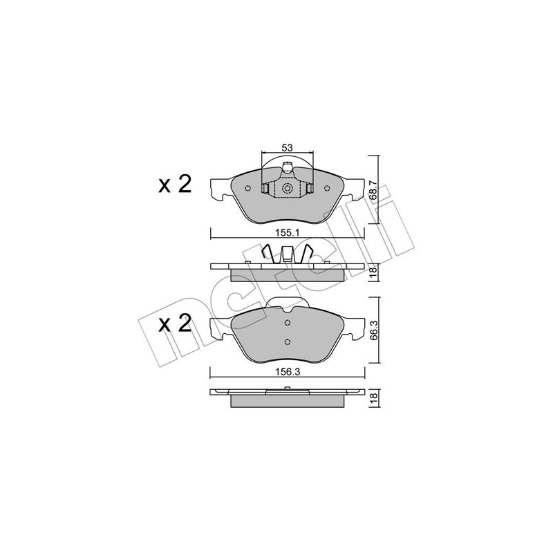 Pastiglie freno asse anteriore - METELLI