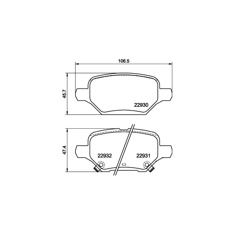 Pastiglie freno asse posteriore - HELLA BRAKE