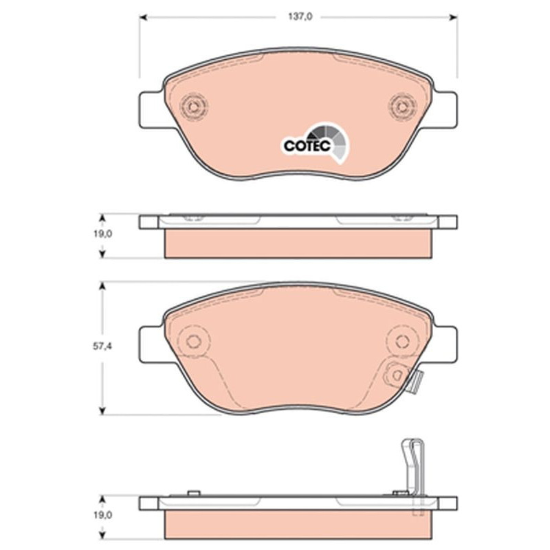 Pastiglie freno asse anteriore - TRW