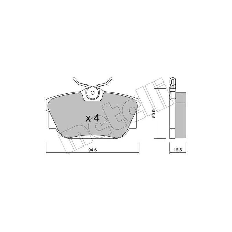 Pastiglie freno asse posteriore - METELLI