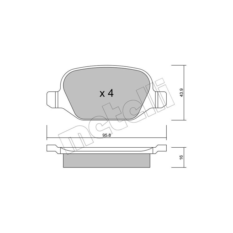 Pastiglie freno asse posteriore - METELLI