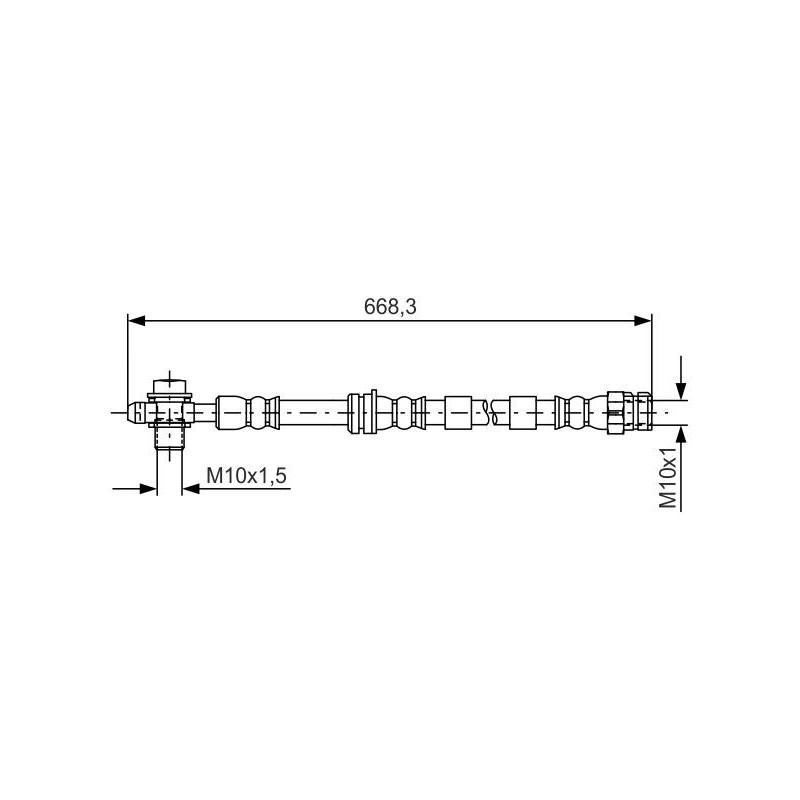 Flessibile freno asse anteriore - BOSCH