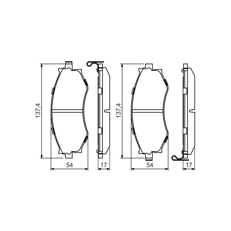Pastiglie freno asse anteriore - BOSCH