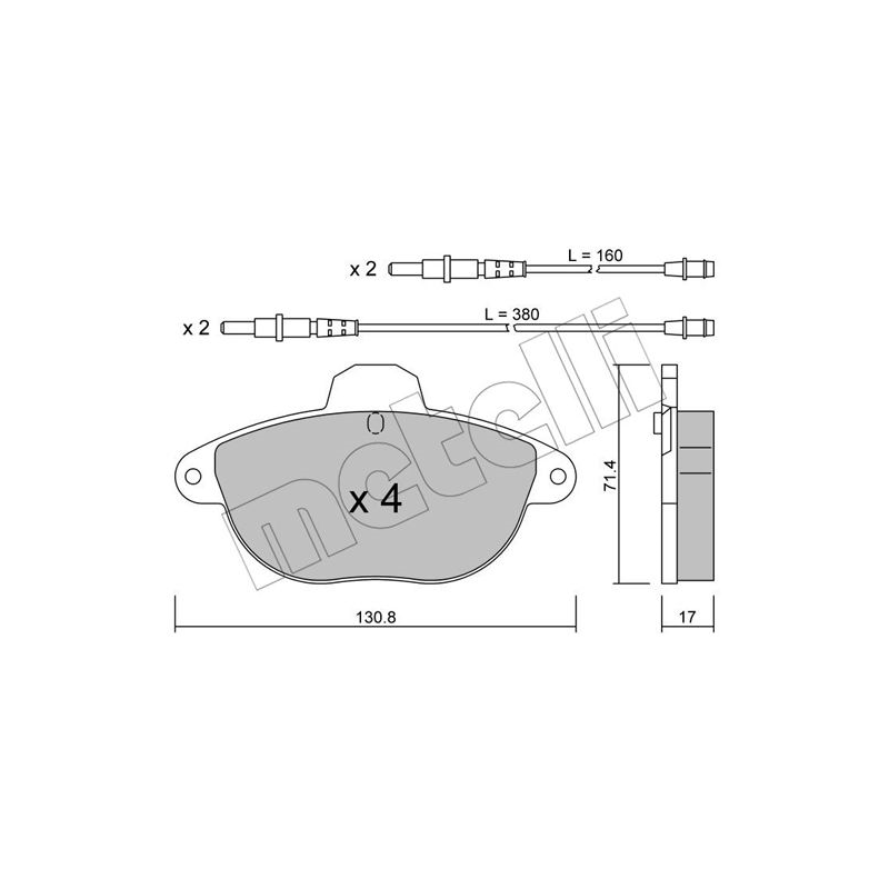 Pastiglie freno asse anteriore - METELLI