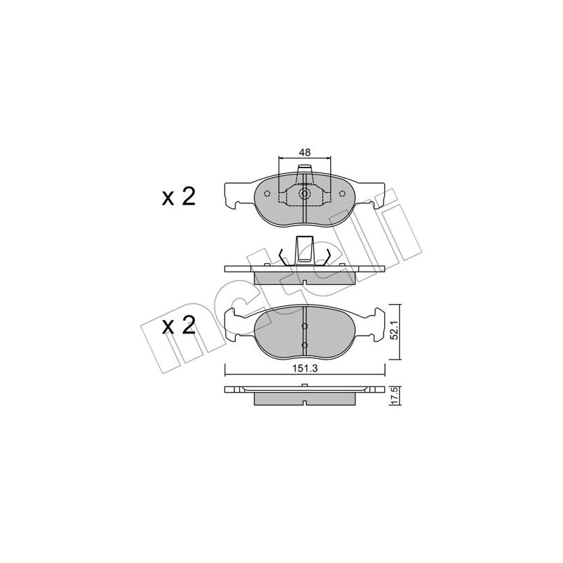 Pastiglie freno asse anteriore - METELLI