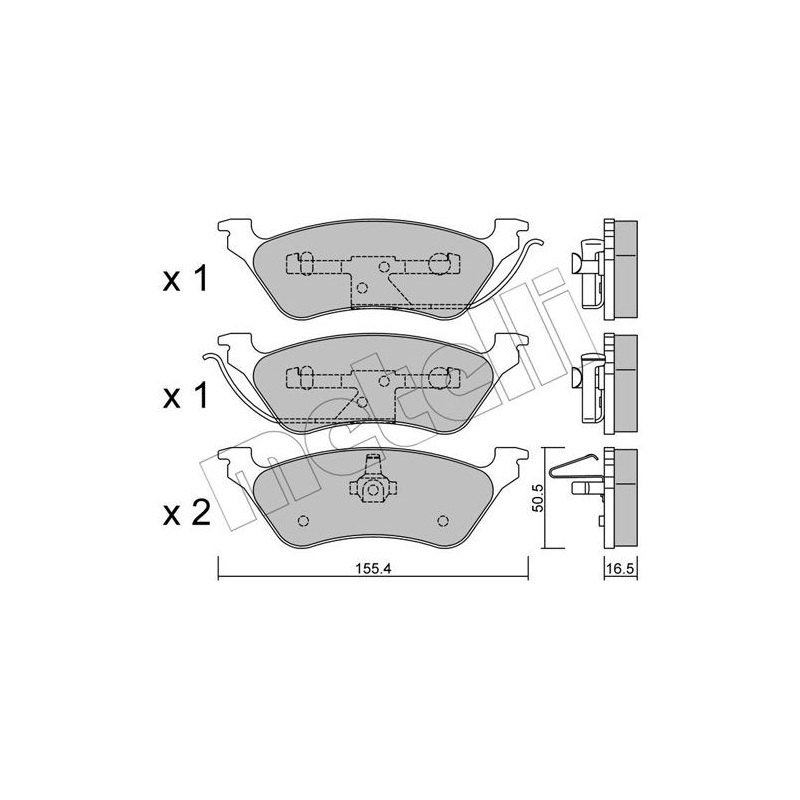 Pastiglie freno asse posteriore - METELLI