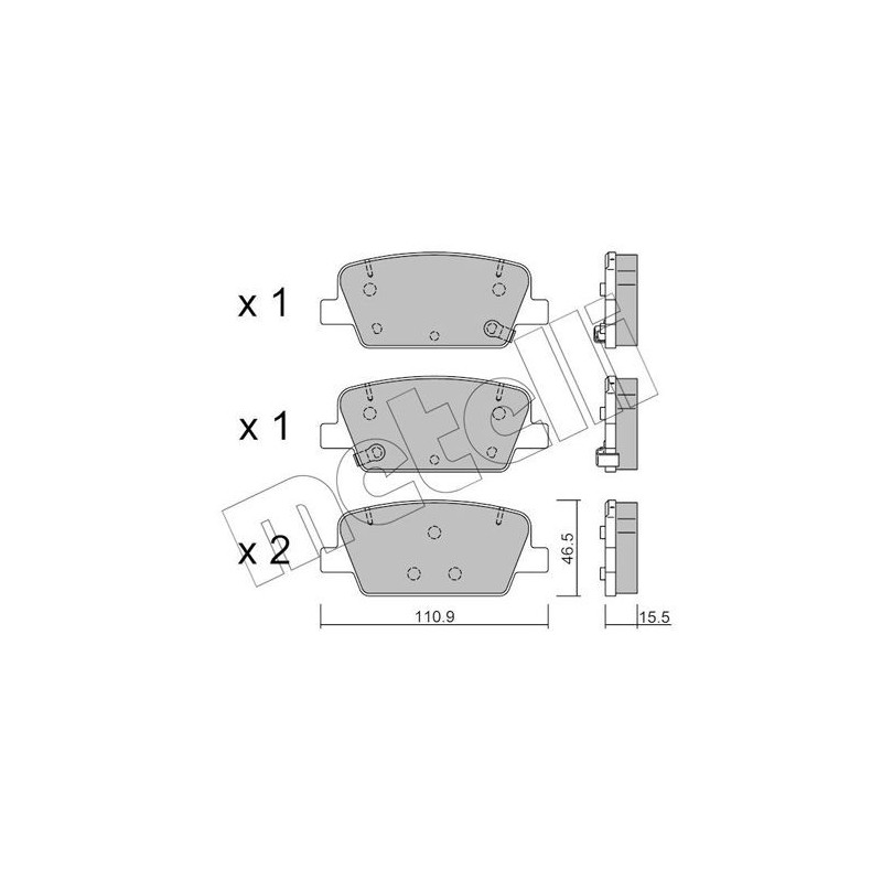 Pastiglie freno asse posteriore - METELLI