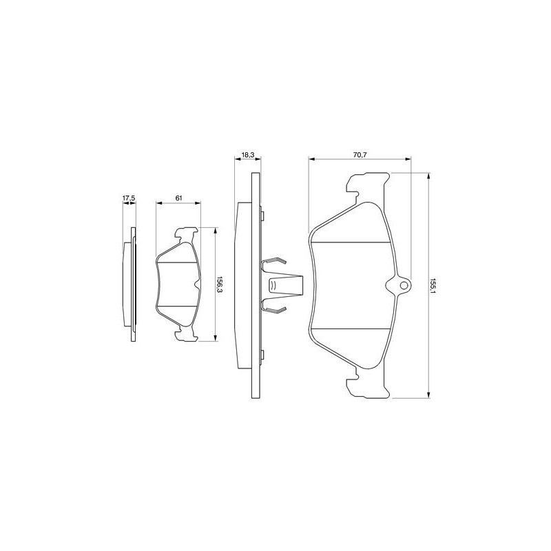 Pastiglie freno asse anteriore - BOSCH