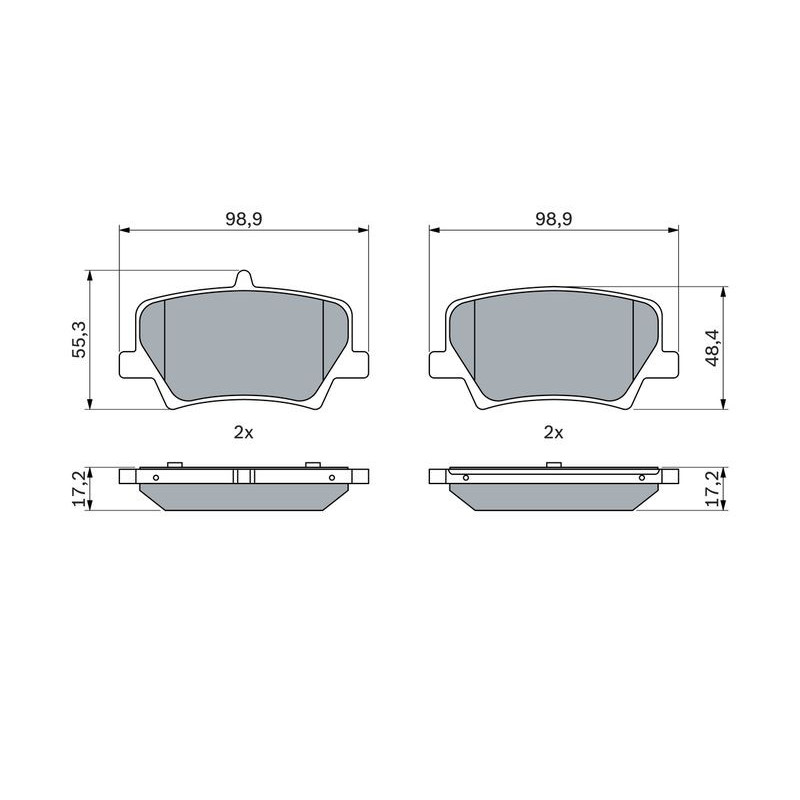 Pastiglie freno asse posteriore - BOSCH