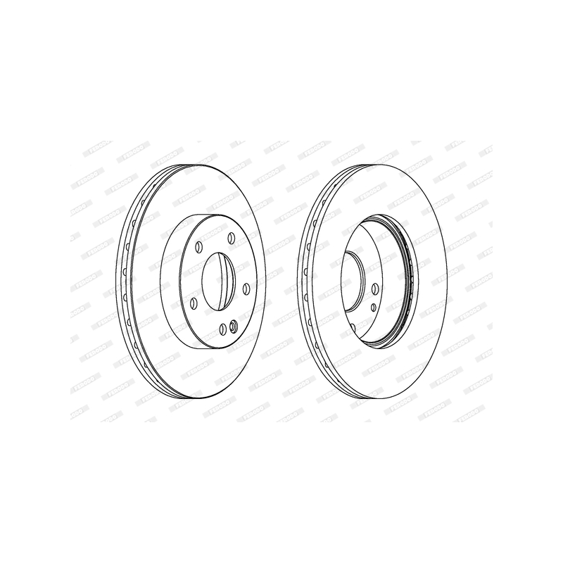 Disco freno asse anteriore - FERODO