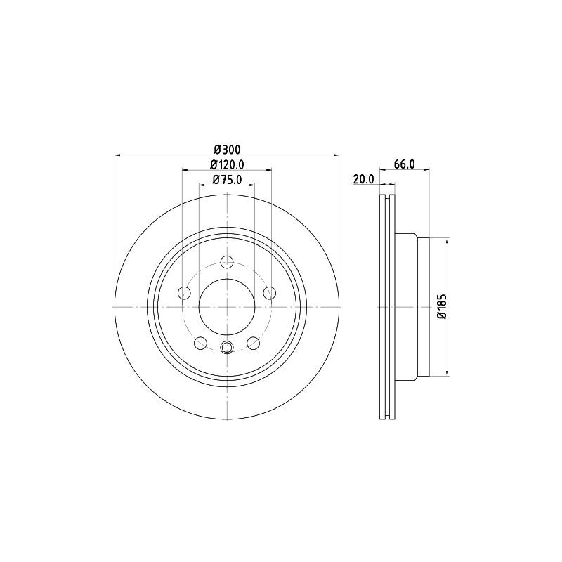Disco freno asse posteriore - HELLA BRAKE