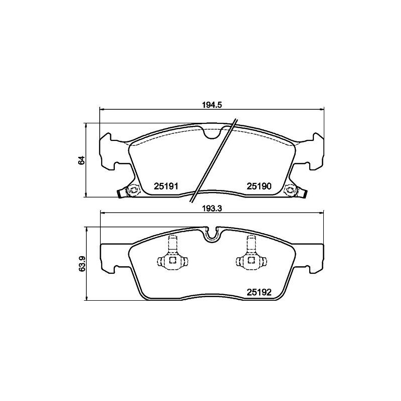 Pastiglie freno asse anteriore - HELLA BRAKE