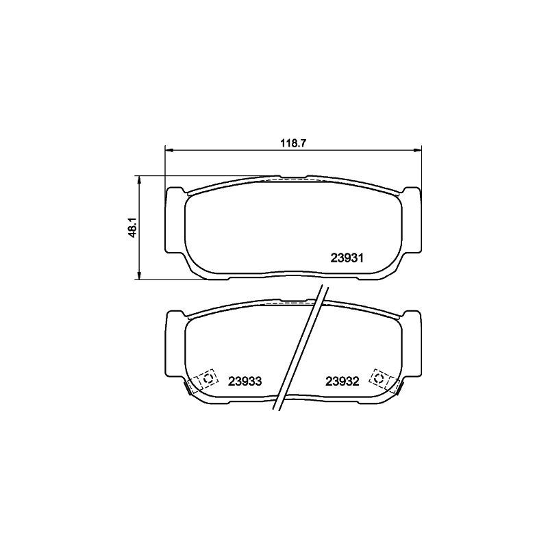 Pastiglie freno asse posteriore - HELLA BRAKE