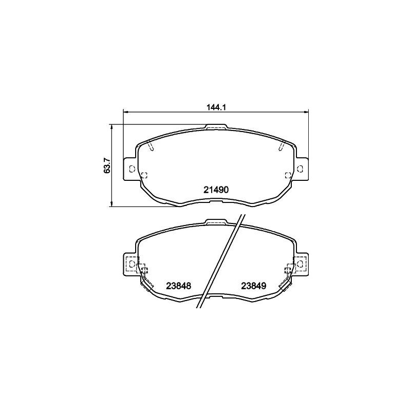 Pastiglie freno asse anteriore - HELLA BRAKE