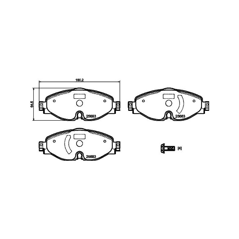 Pastiglie freno asse anteriore - HELLA BRAKE