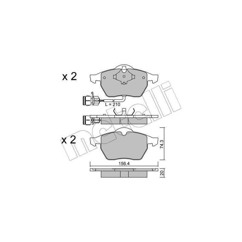 Pastiglie freno asse anteriore - METELLI